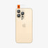AGL05205 - iPhone 14 Pro / 14 Pro Max Optik Pro Lens Protector in black showing the device
